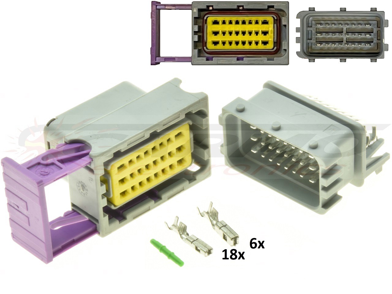 24 poli ECU CDI ECM set di connettori per moto grigio - maschio femmina completo 211PC249S8005 - Clicca l'immagine per chiudere