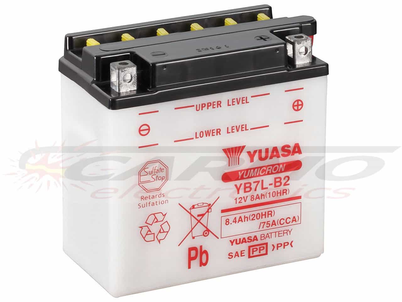 Yuasa YB7L-B2 accu Yamaha YP125 YP150 YP180 MBK Skyliner 125 - Clicca l'immagine per chiudere